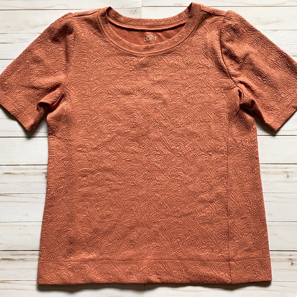 Loft Peachy Pink Short Sleeve Top